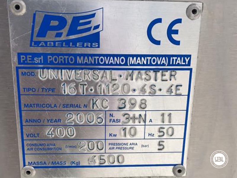 Photo #7 of Used rotary adhesive labeling machine PE Universal