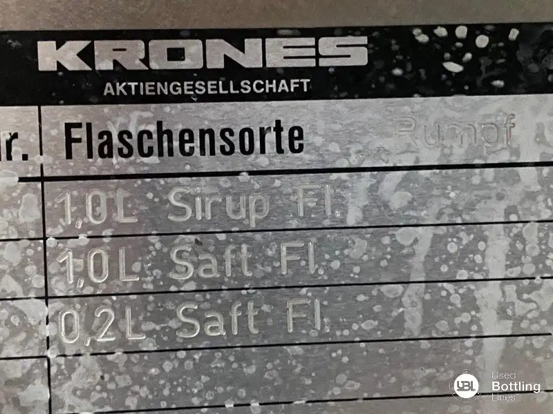Photo #10 of Used Krones Filling Line for Flat Drinks in Glass 1997