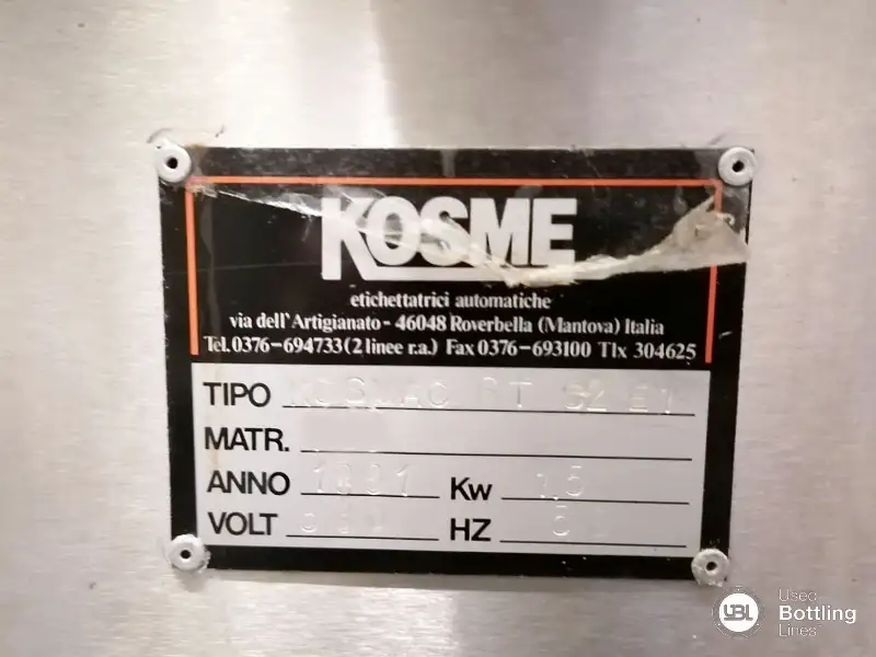 Photo #11 of Used Labeling Machine Kosme Kosmac 1991