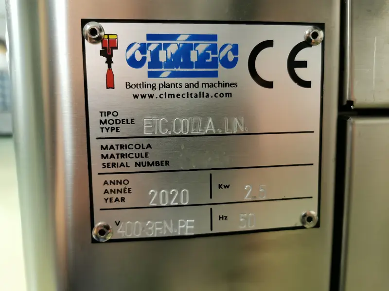 Photo #10 of Used Labeling Machine Cimec cold glue up to 4000 bph year 2020