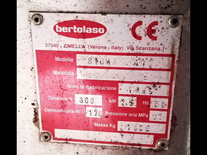 Photo #6 of Used Capping Machine Bertolaso Sigma 603 up to 4500 bph