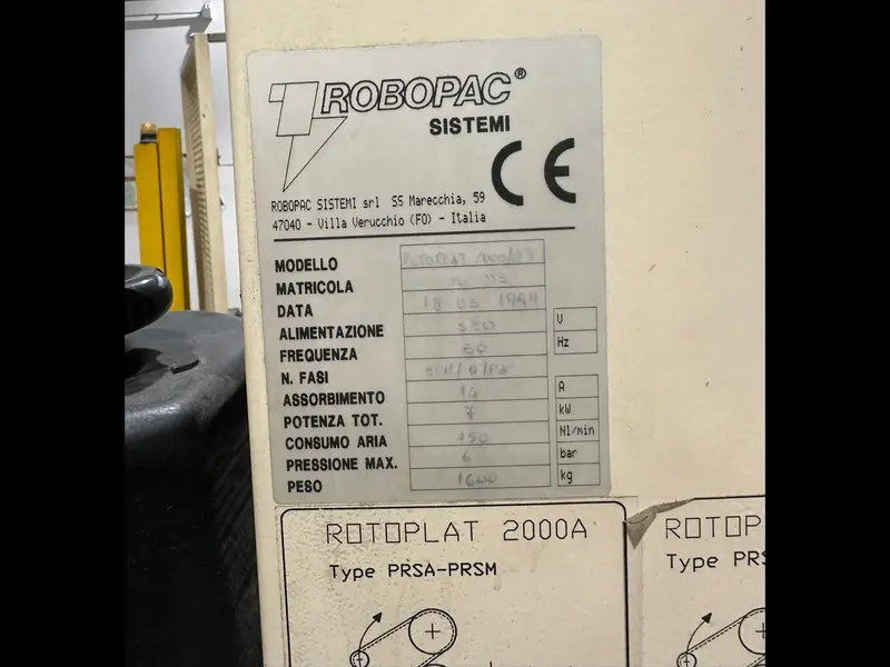 Photo #6 of Used Pallet Wrapper ROBOPAC up to 9000 bph