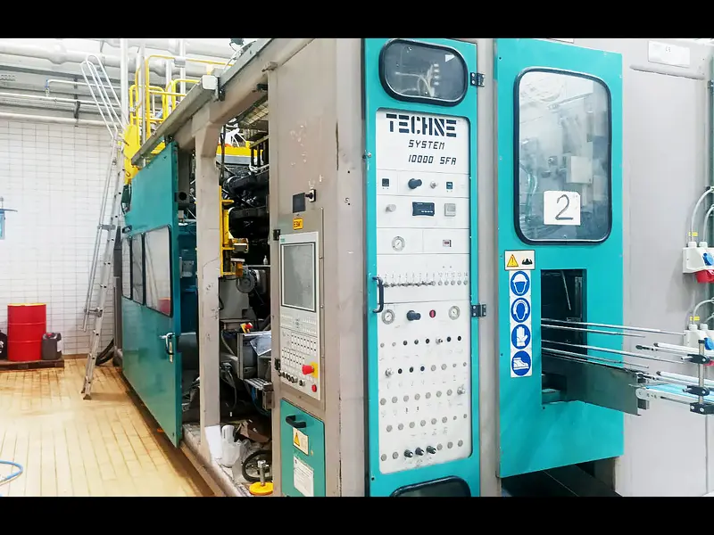 Photo #1 of Used HDPE Blow Molding Machine TECHNE 10000 SFA up to 1690 bph