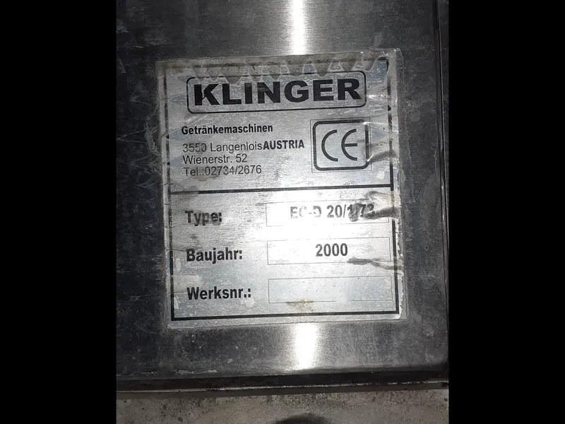 Photo #5 of Used Bottle Washer KLINGER up to 9600 bph