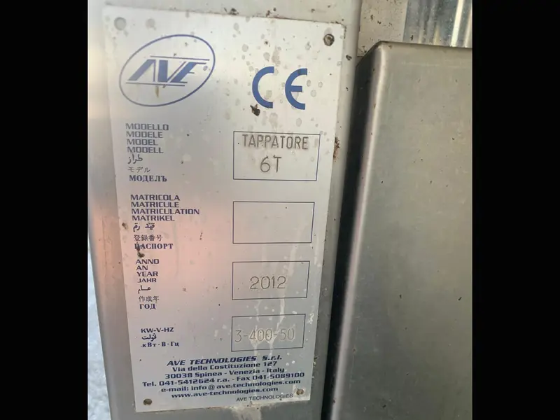 Photo #6 of Used Capping Machine AVE 6T up to 7000 bph