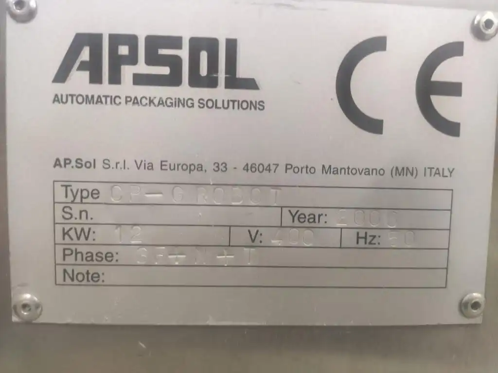 Photo #4 of Used Palletizer APSOL CP-G ROBOT 800 boxes/hour