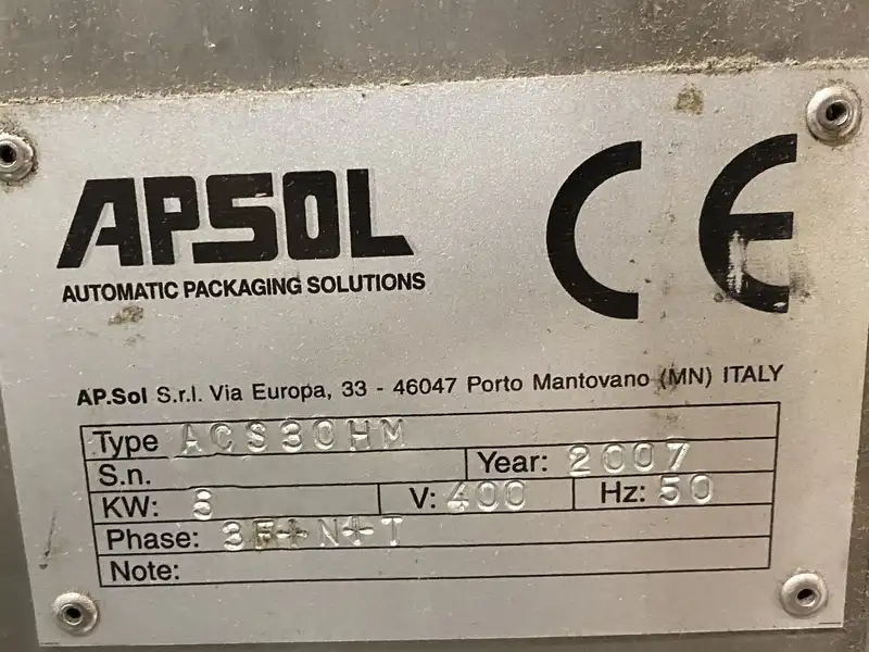 Photo #3 of Used Case Sealer APSOL 3500 bph
