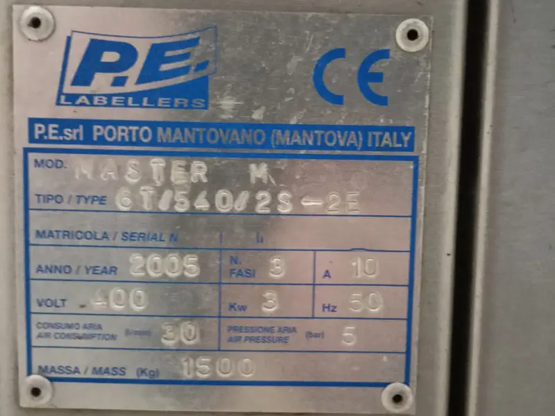 Photo #5 of Used labeling machine PE Master M for adhesive labels 6000 bph